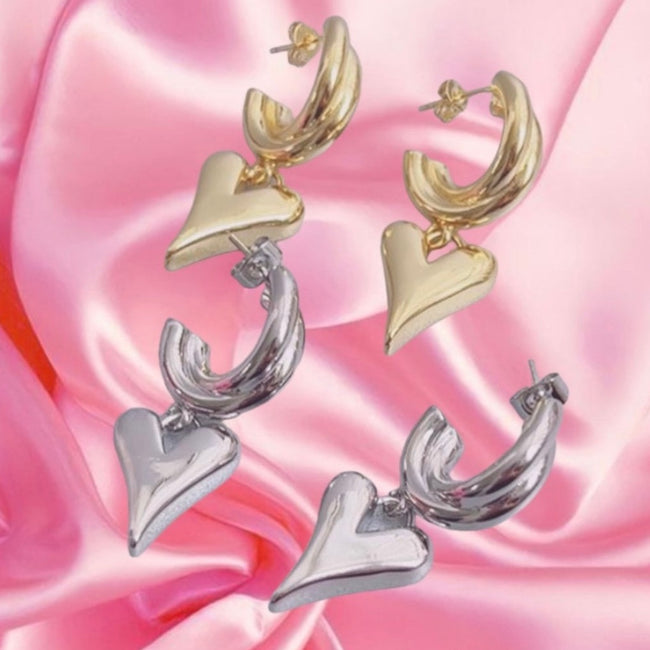 Chunky Heart Earrings