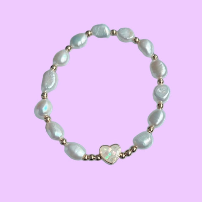 Pearl Heart Bracelet
